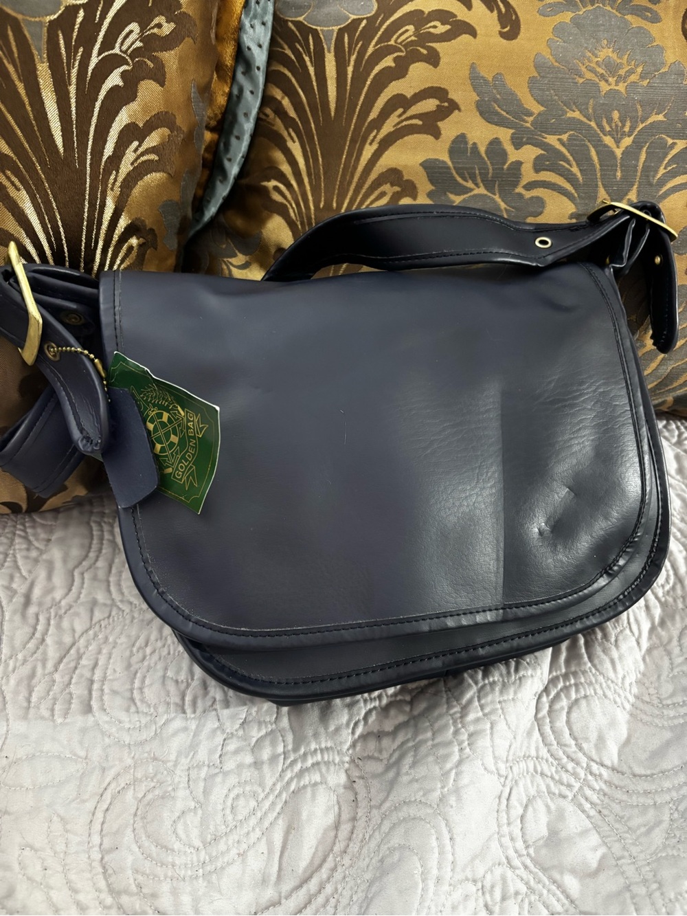 Women’s legacy look alike Navy Leather Crossbody Bag - Classic thick leather